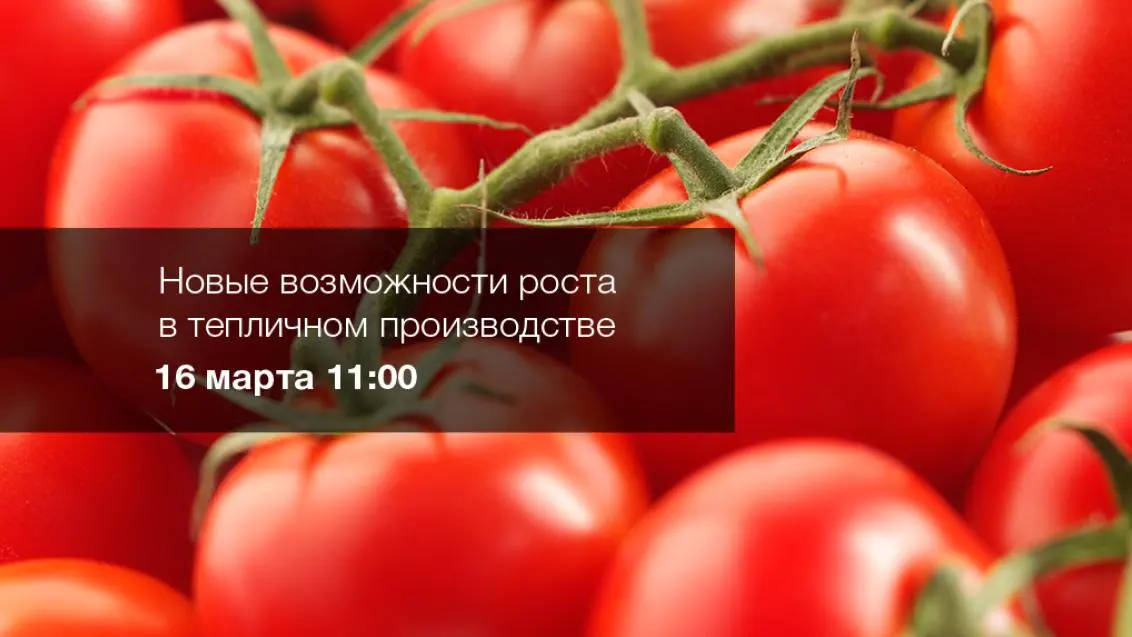 16 марта вебинар «Новые возможности роста в тепличном производстве»
