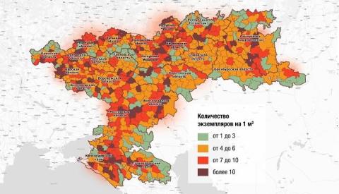 Карта распространения проволочника Карта распространения проволочника