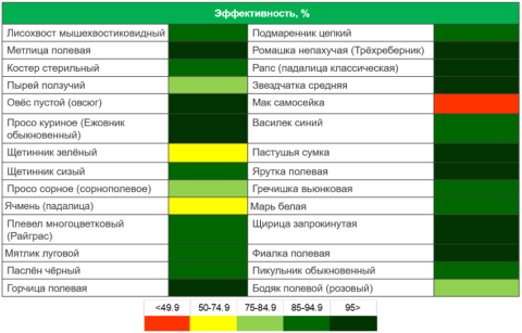 Основной спектр сорняков, подавляемых гербицидом ПАЛЛАС™ КА Основной спектр сорняков, подавляемых гербицидом ПАЛЛАС™ КА